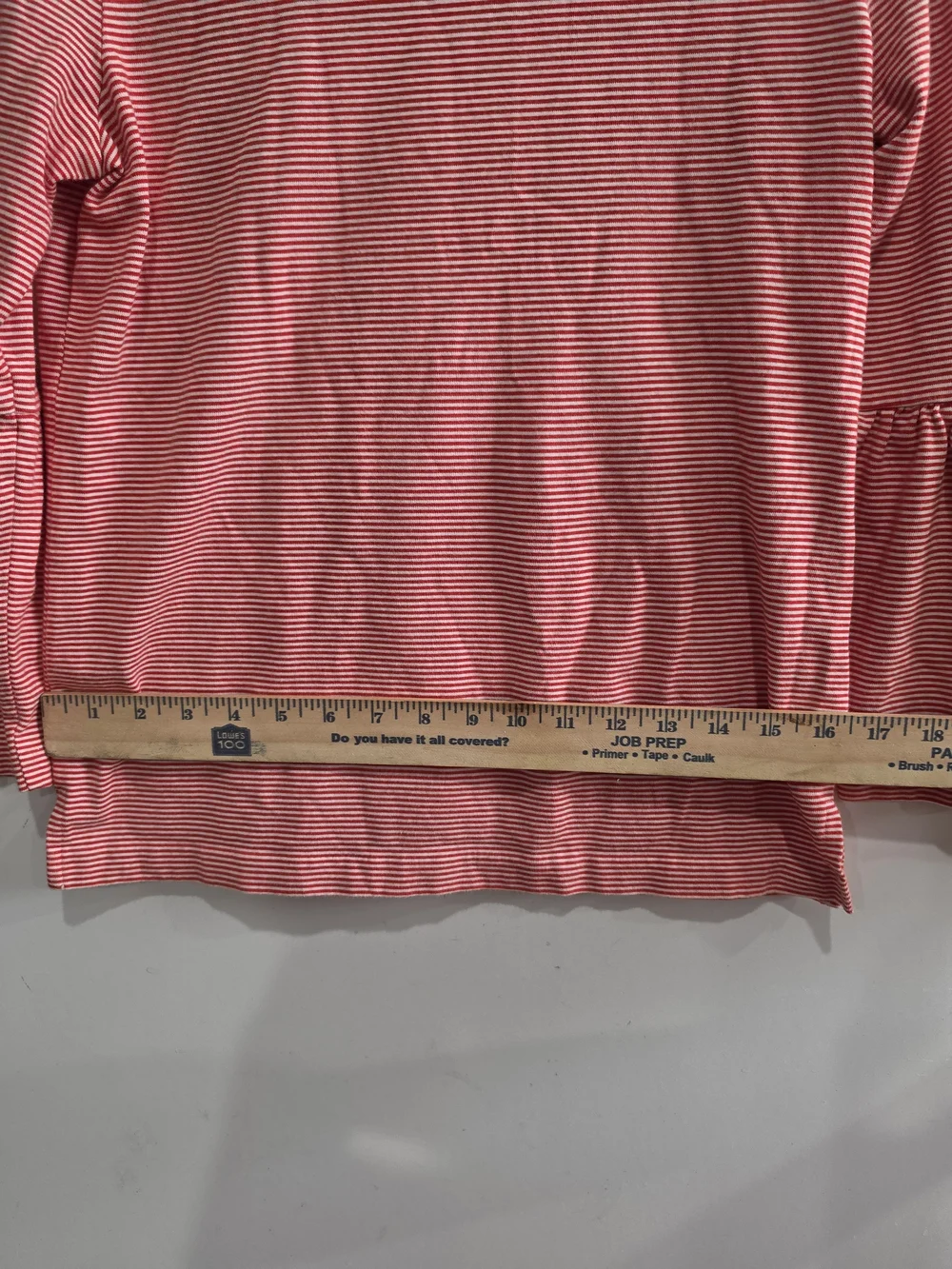 J. Crew Women’s Pink Stripe Bell-Sleeve Top Size XS